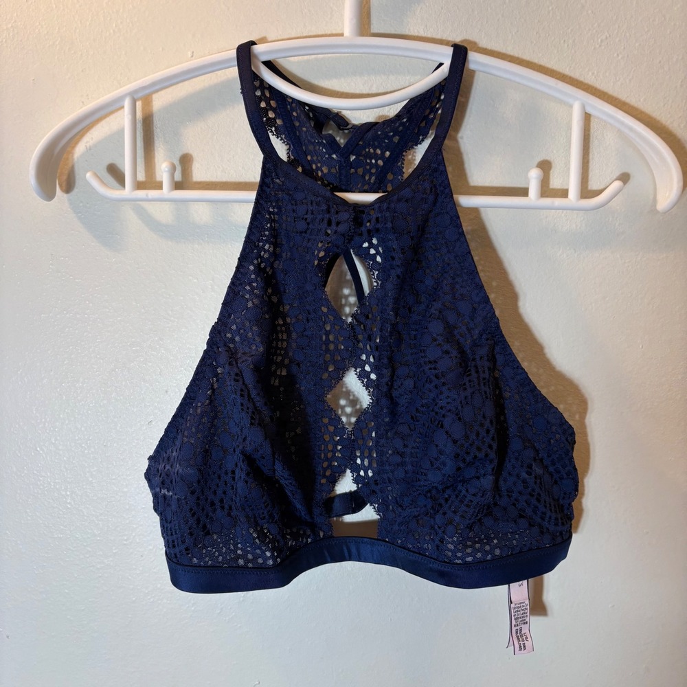 Victoria's Secret Very Sexy Floral Lace Halter‎ Bralette Size Large